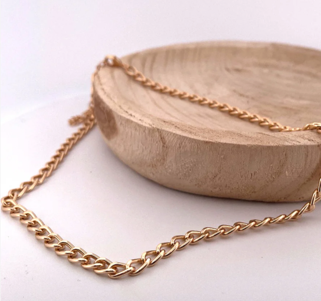 My Girl in LA Urban Edge Curb Style Chain Necklace- Gold