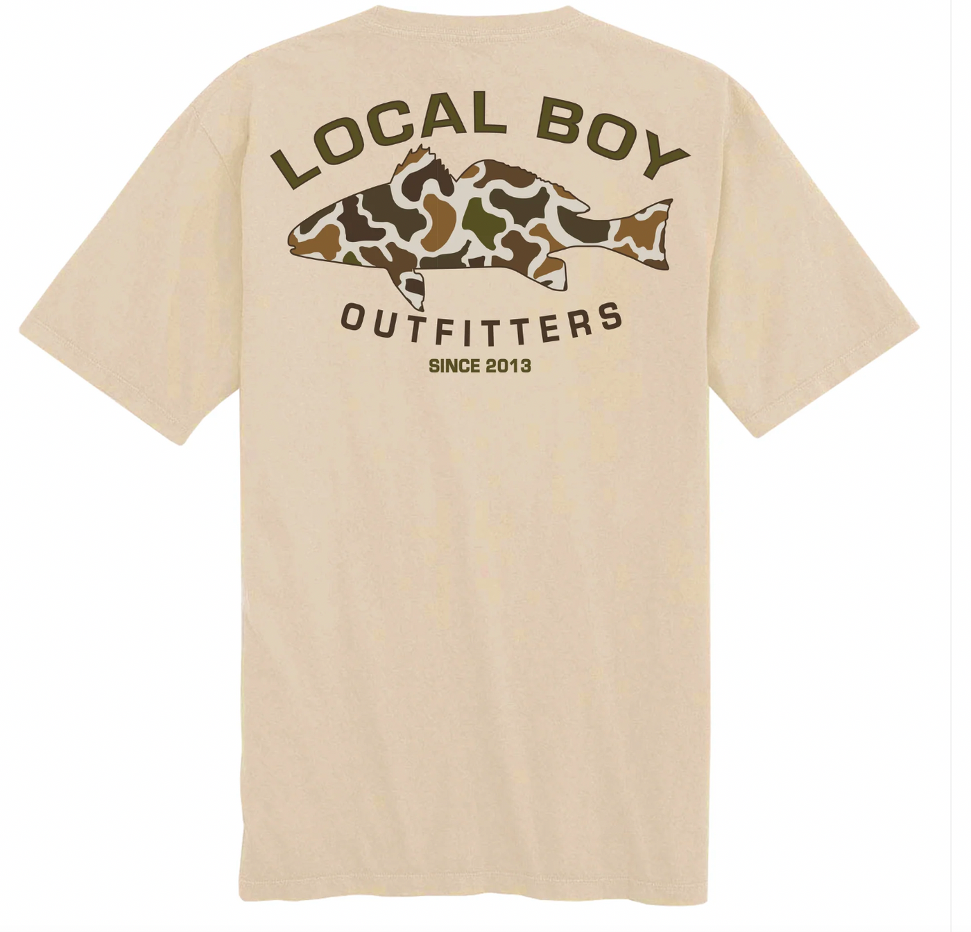 Local Boy Vintage Redfish Tee in Latte