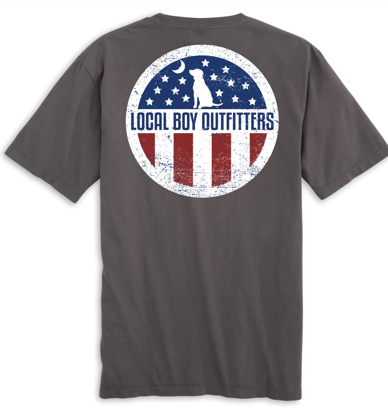 Local Boy Patriotic Tee in Gray