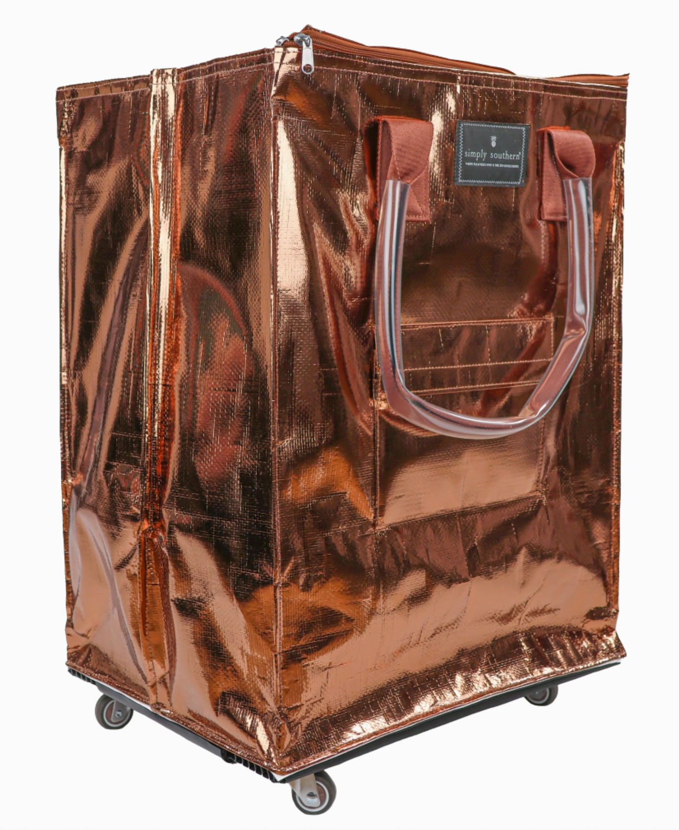 Simply Southern Rolling Tote Bag in Brown