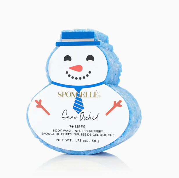 Spongelle Snow Orchid Snowman Holiday Buffer