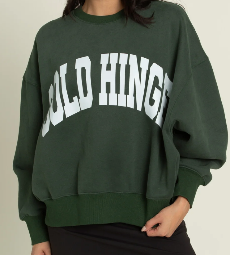 Gold Hinge Dark Green Wide Arm Sweatshirt