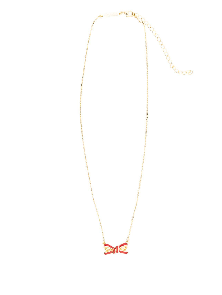 Michelle McDowell Luxe Bow Necklace in Red