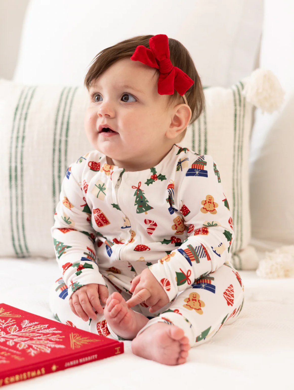 Mary Square Baby PJ Set in Christmas Morning