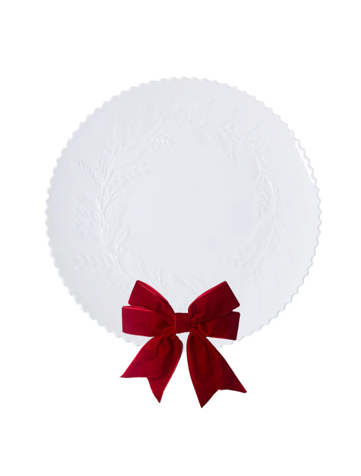 Mary Square Embossed Wreath Platter