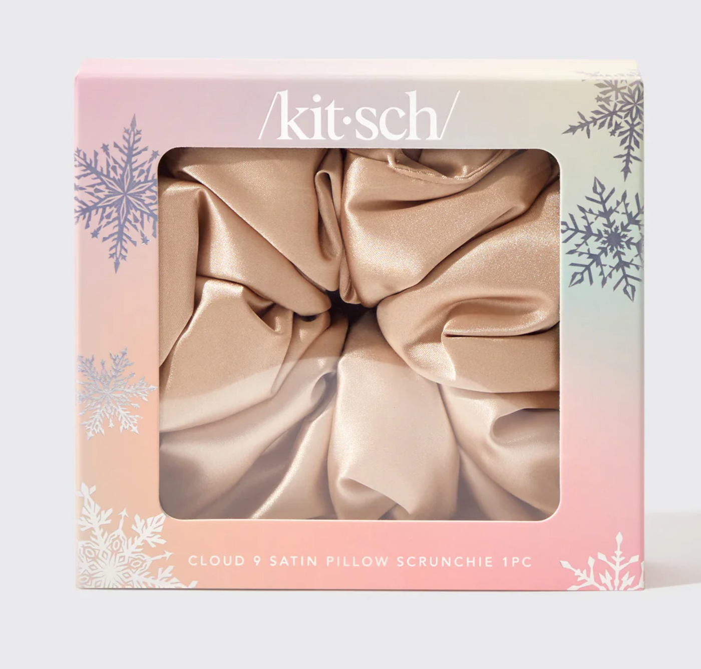 Kitsch Holiday Cloud 9 Satin Pillow Scrunchie- Champagne