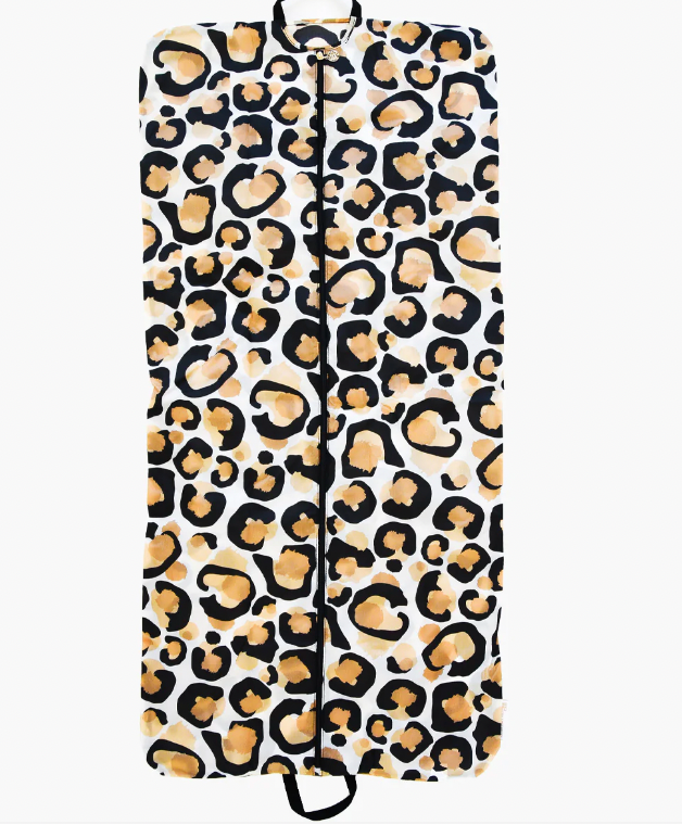 Emily McCarthy Gulf Stream Garment Bag in Classic Spot Cheetah