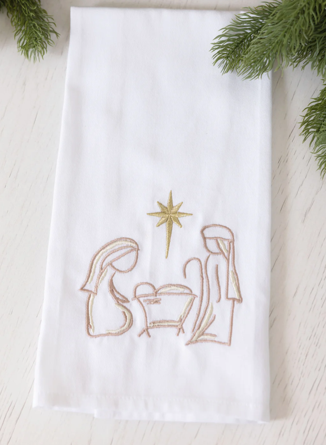 Mary Square Nativity Tea Towel