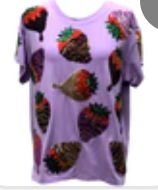 Queen Of Sparkles Purple Chocolate Covered Strawberries Tee