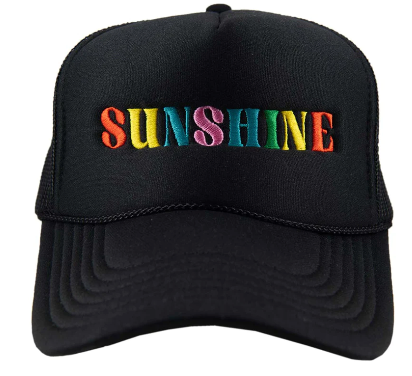 Multi Sunshine Trucker Hat Black