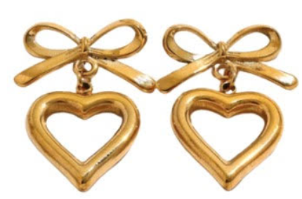 Lauren Kenzie Bow Heart Earrings