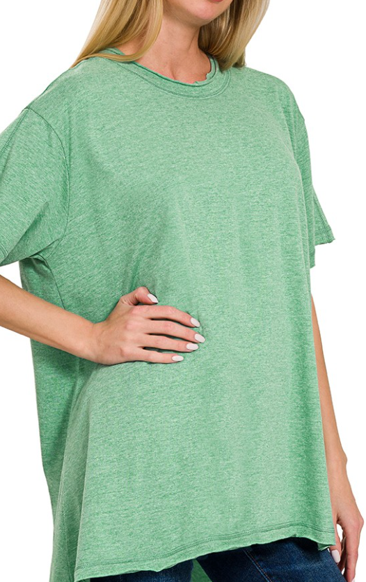 Oversized Cotton Drop Shoulder Tee