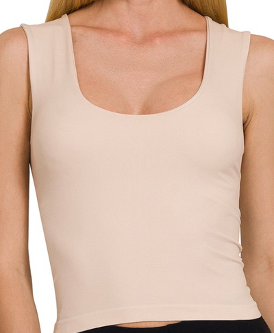 Seamless Scoop Neck Layering Tank