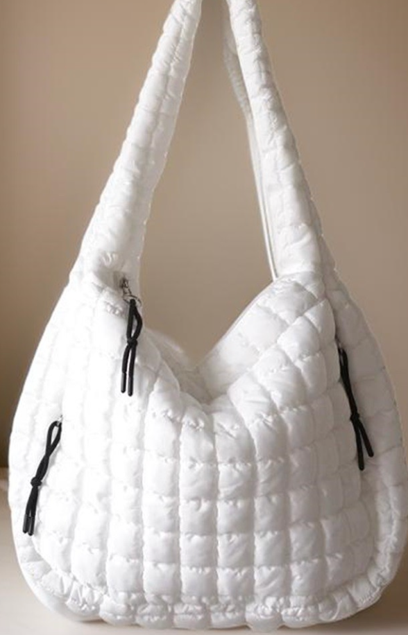 Oversized Quilted Hobo Bag