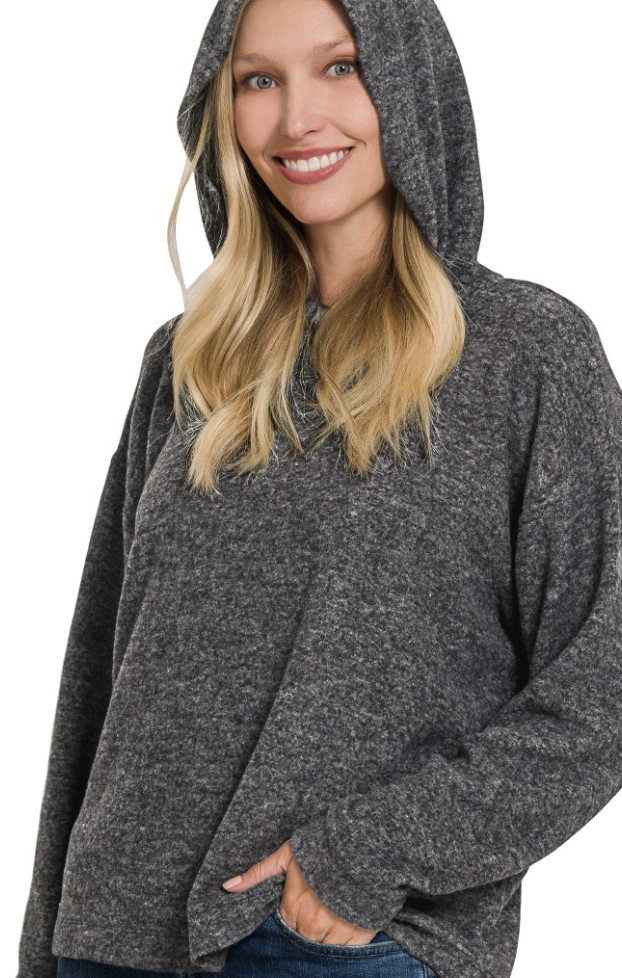 Brushed Melange Lightweight Ultra Comfy Hoodie