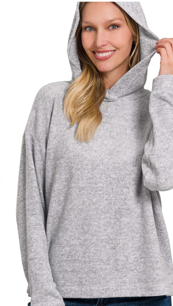 Brushed Melange Lightweight Ultra Comfy Hoodie