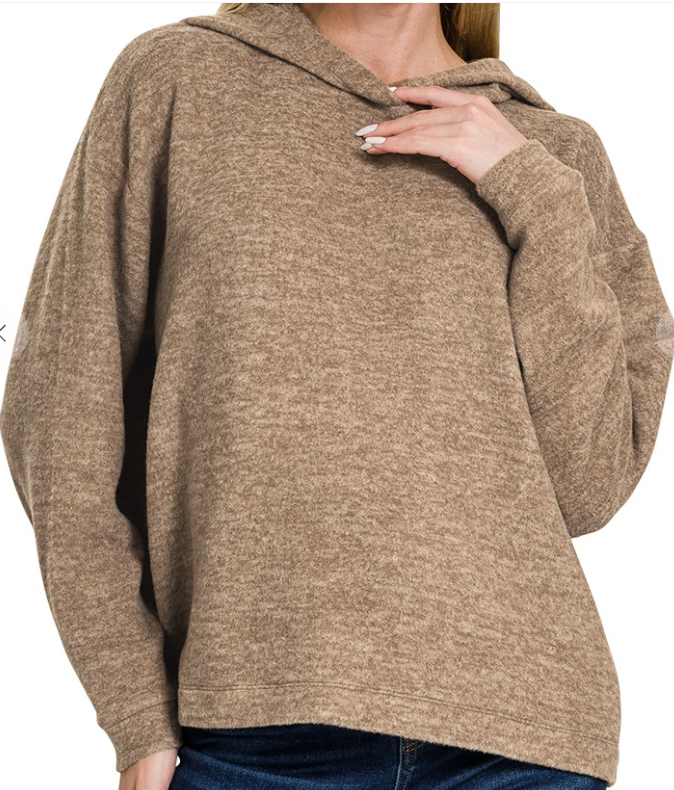 Brushed Melange Lightweight Ultra Comfy Hoodie