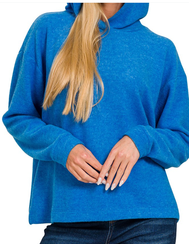 Brushed Melange Lightweight Ultra Comfy Hoodie