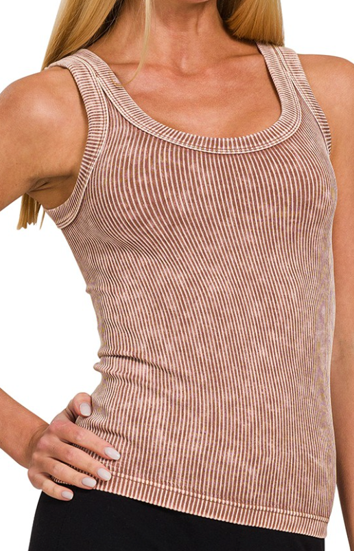 Mineral Washed Ribbed Reversible Tank