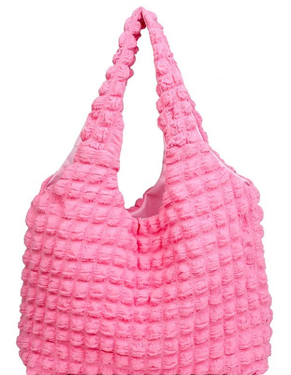 Oversized Cloud Textured Puff Tote