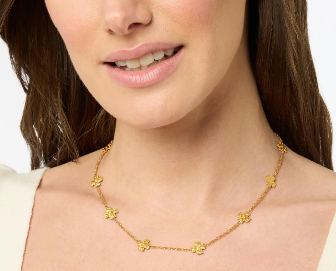 Julie Vos Canterbury Delicate Station Necklace