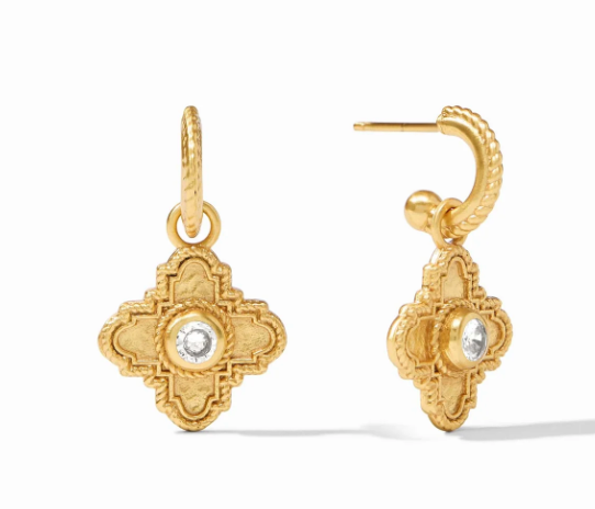 Julie Vos Theodora Hoop & Charm Earring