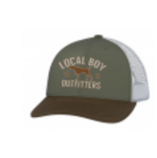 Local Boy Local Pointer Trucker Hat in Marsh/White/Copper