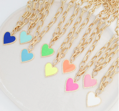 Virtue Enamel Heart Charm