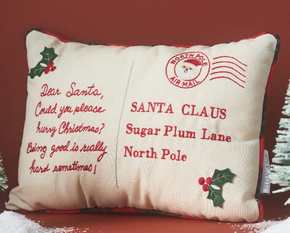 Mon Ami Dear Santa Accent Pillow