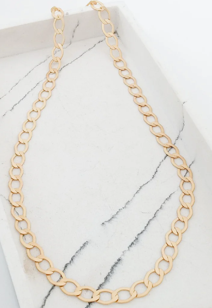 Virtue Hammered Oval Long Necklace