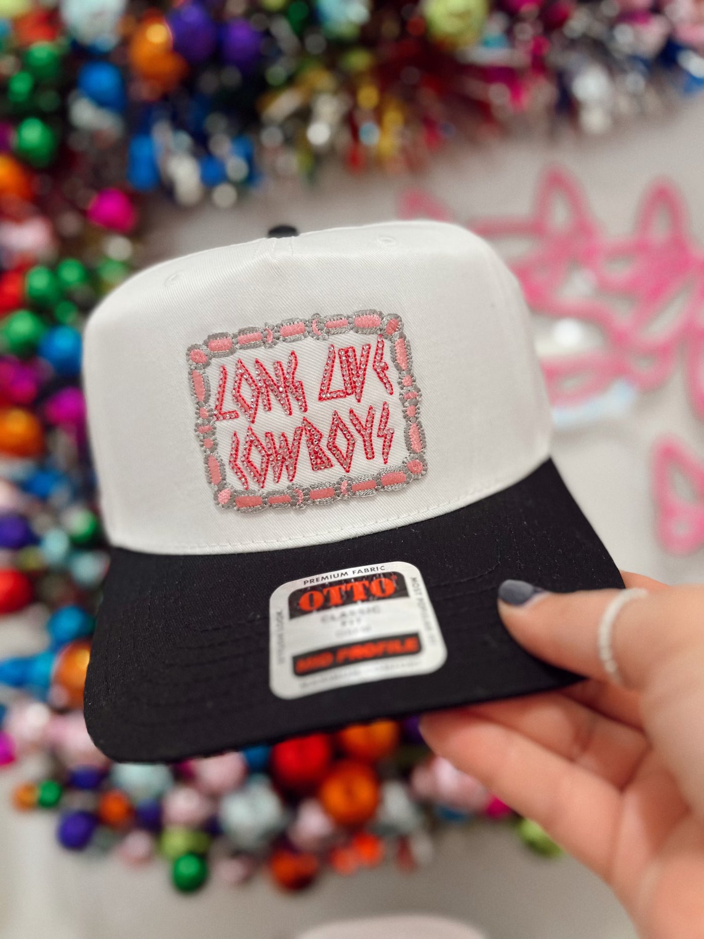 Fly Trucker Hat - Long Live Cowboys With Rhinestones