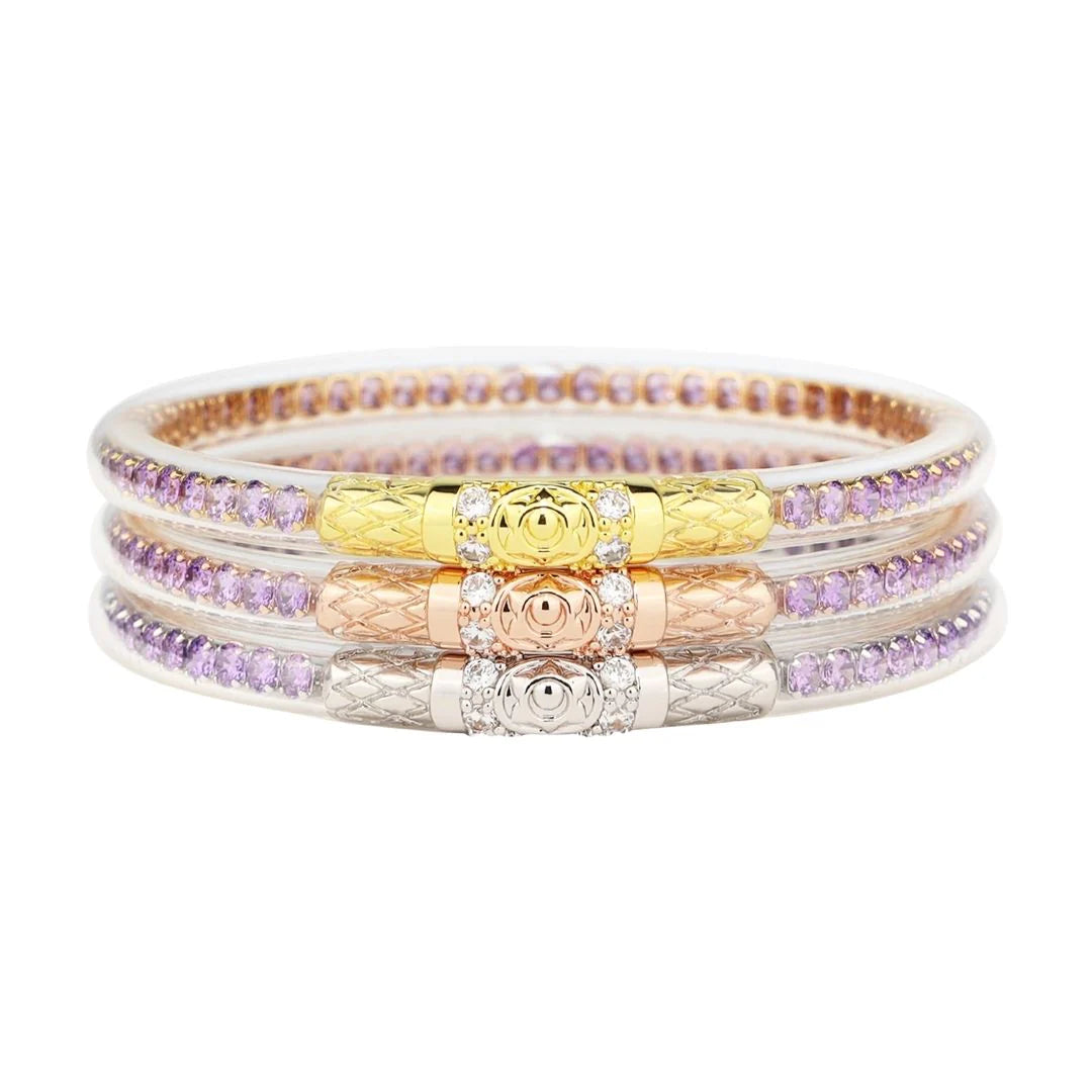 BuDhaGirl Three Queens All Weather Bangles - Lila