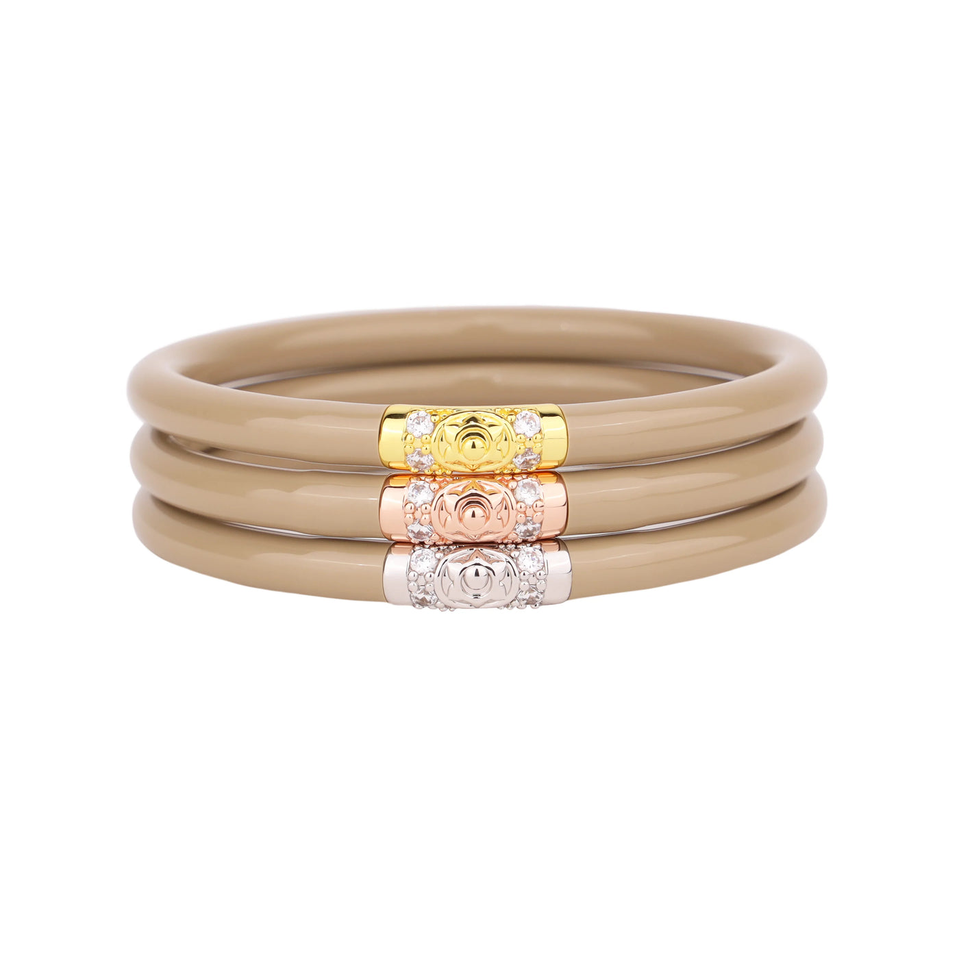 BuDhaGirl Sand Three Kings All Weather Bangles - Set of 3