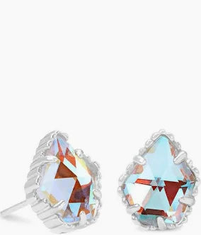 Kendra Scott Tessa Silver Stud Earrings in Dichroic Glass