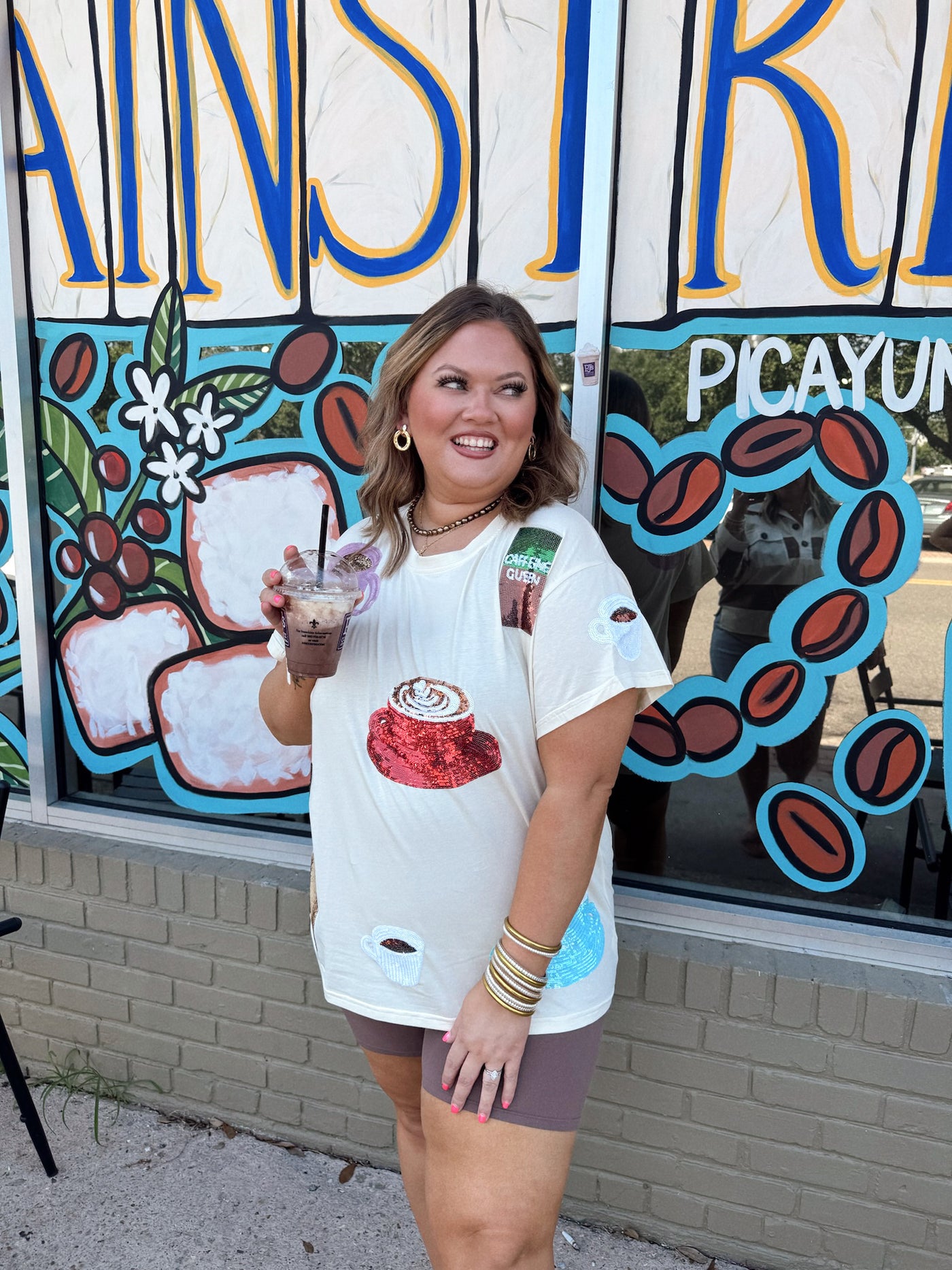 Queen of Sparkles x Fly Ivory Coffee Tee