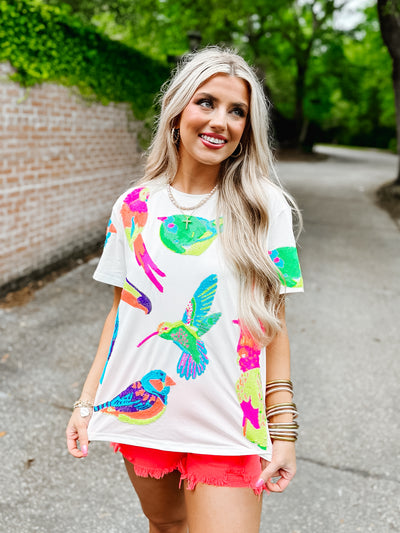 Fly x Queen of Sparkles Neon Bird Tee