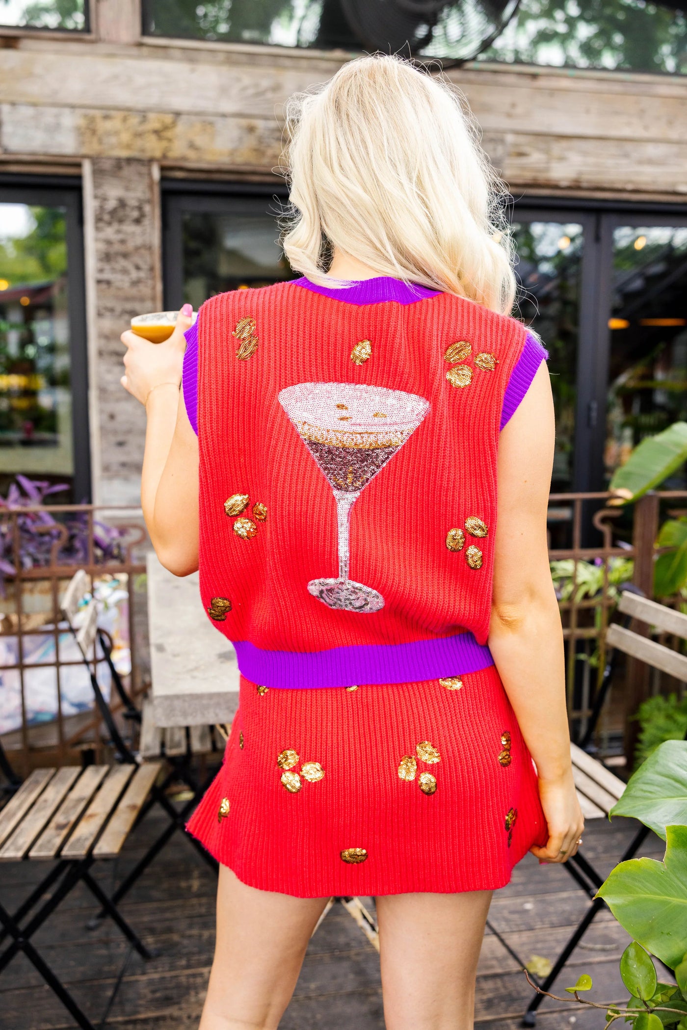 Queen Of Sparkles Espresso Martini Queen Sweater Top