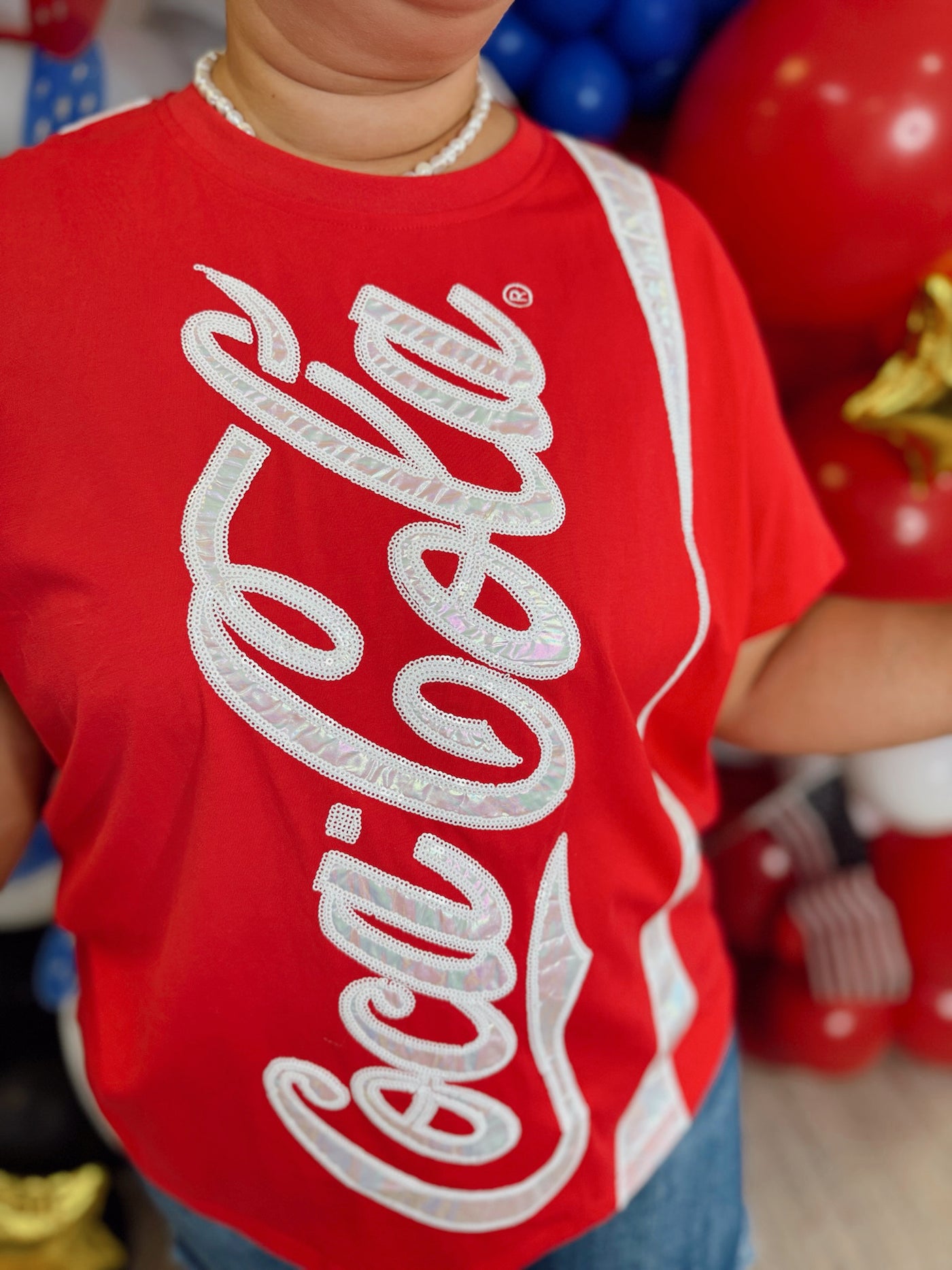 Queen of Sparkles Red Coke Logo Tee