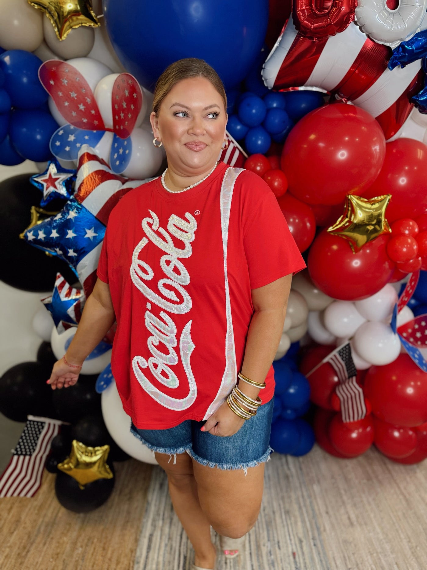 Queen of Sparkles Red Coke Logo Tee