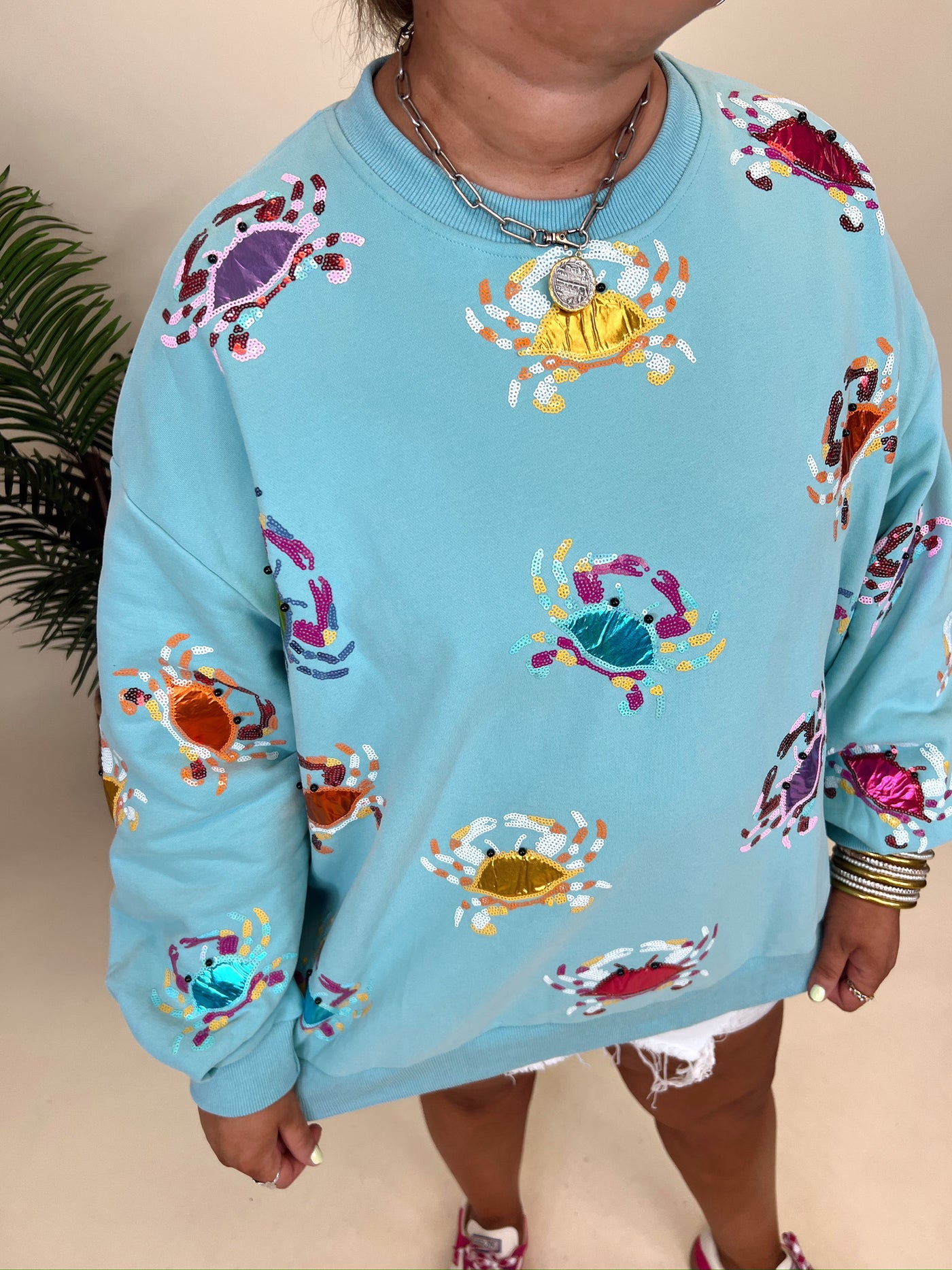 Queen Of Sparkles x Fly Blue Crab Sweatshirt