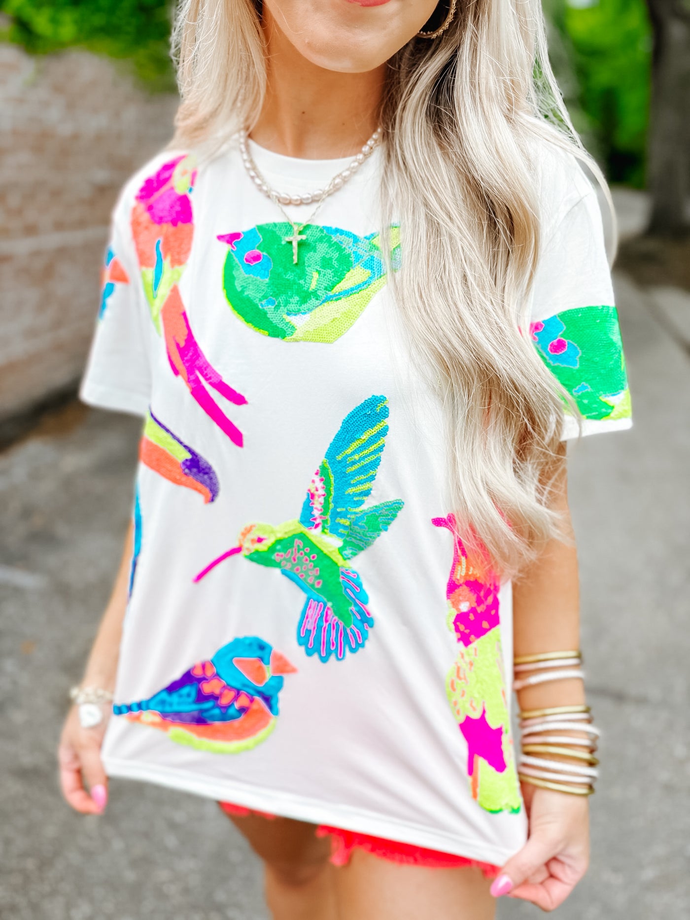 Fly x Queen of Sparkles Neon Bird Tee