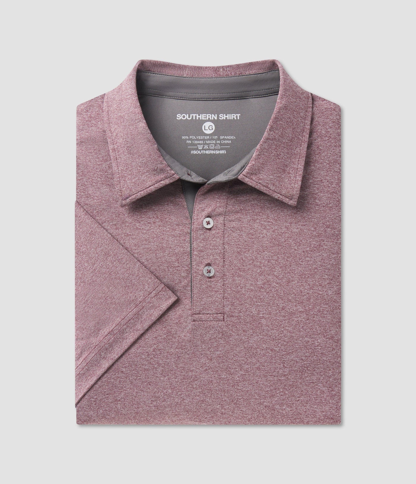 Southern Shirt Grayton Heather Polo - Bordeaux