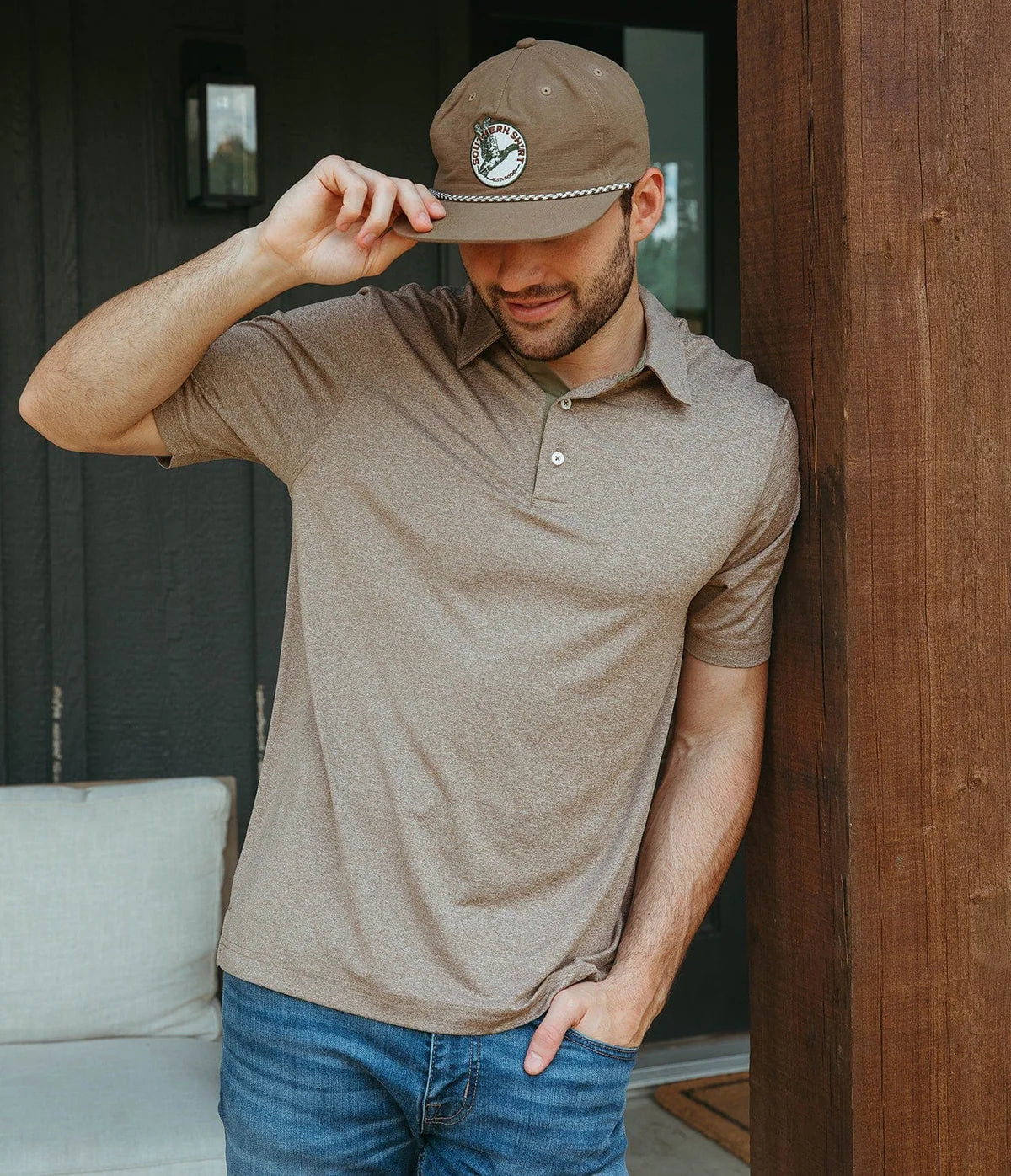 Southern Shirt Grayton Heather Polo - Caribou