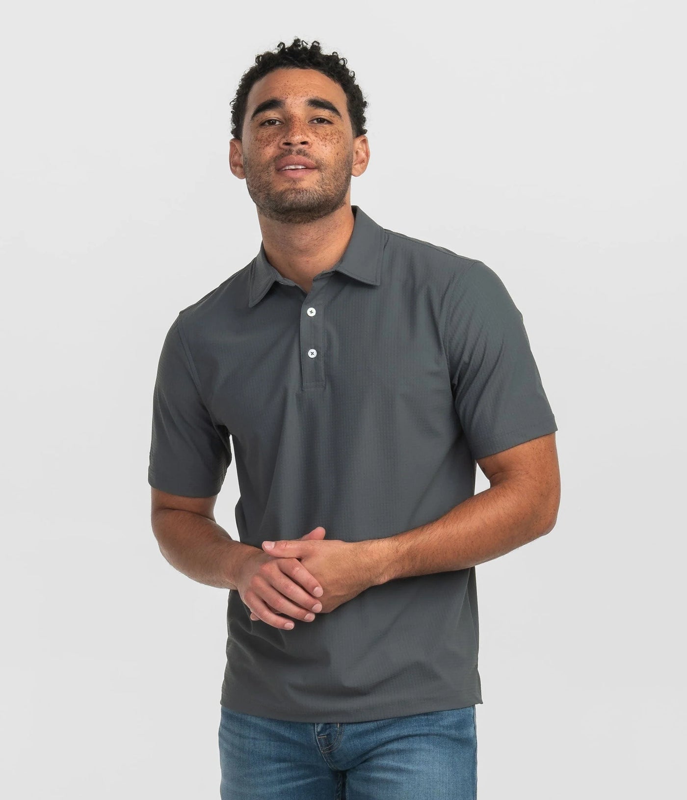 Southern Shirt Next Level Performance Polo in Cast Iron