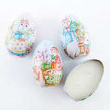 Lux Fragrances Blue Assorted Design Flower Market Easter Egg Candle