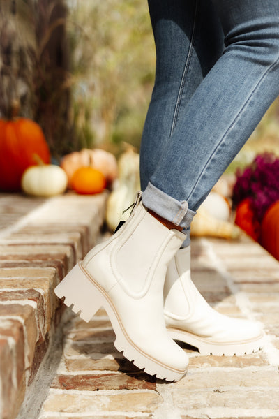 Dolce Vita Hawk H2O Booties in Ivory Leather