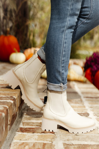 Dolce Vita Hawk H2O Booties in Ivory Leather