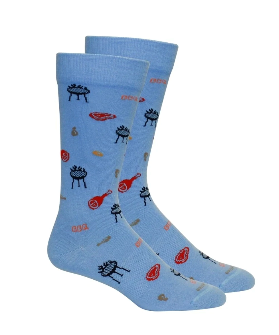 Brown Dog "Que Della - Blue" Socks