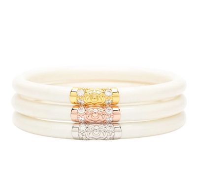 BuDhaGirl Three Kings Ivory All Weather Bangles - Set of 3