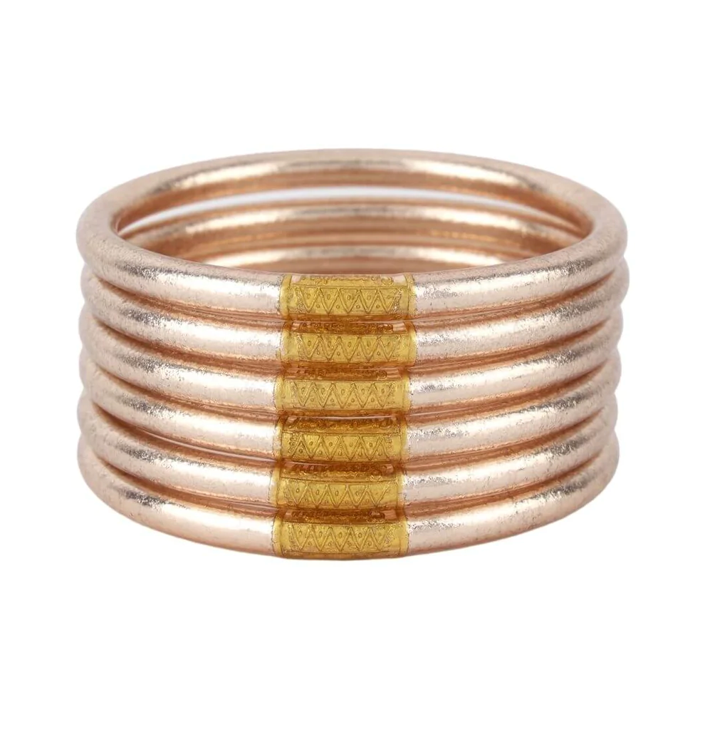 BuDhaGirl Champagne All Weather Bangles - Set of 6